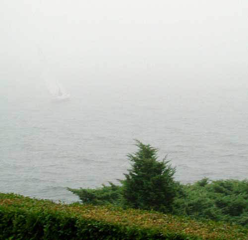 boat in the mist
